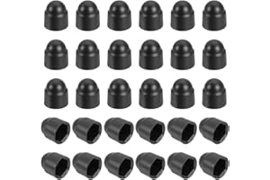 uxcell Nut Protection Cap, 30Pcs M6x10x14mm - Plastic Hexagonal Screw Protection Cap, Dome Acorn Hex Head Bolt Covers, Waterp