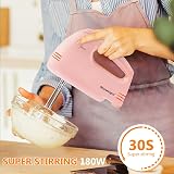 Leaflai Hand Mixer CX6610-PK Electric Cake Whisk with 4 Stainless Accessories view 2