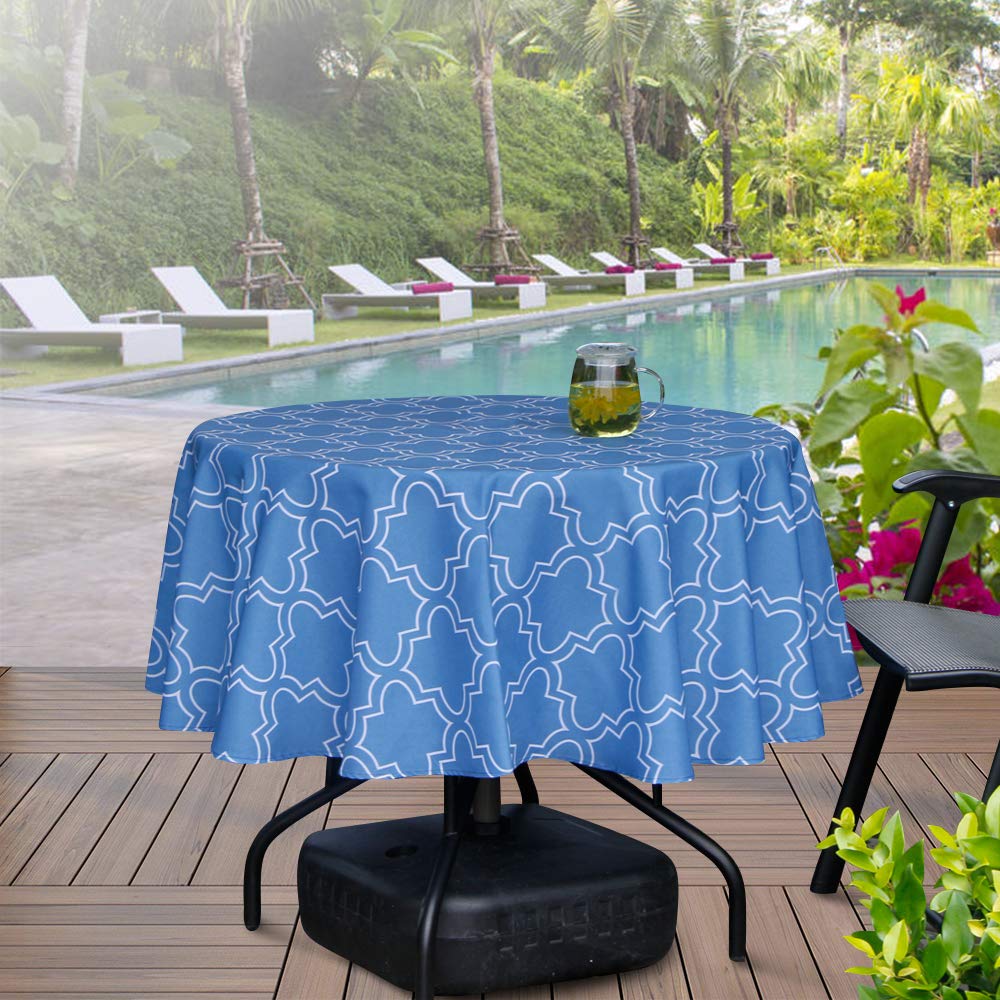 Best blue table cloth round 60