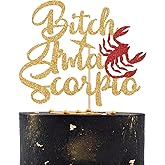 Scorpio Birthday Cake Topper, Glittery Scorpio Birthday Cake Decor, 12 Constellation Zodiac BIRTHDAY Party Decorations