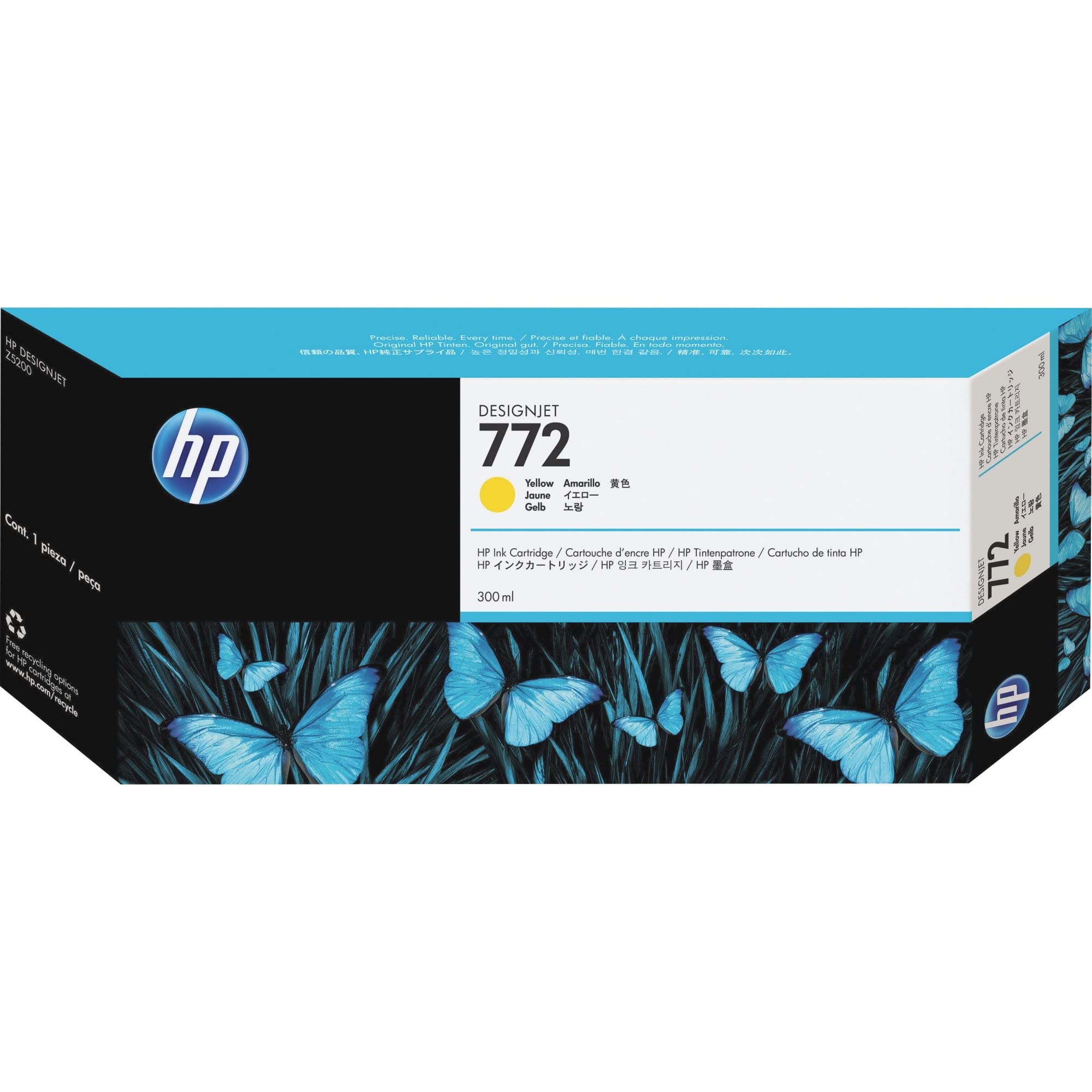 HP 772 - CN630A - 1 x Yellow - Ink cartridge - For DesignJet Z5200, Z5200 PostScript, Z5400 PostScript ePrinter