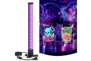 Onforu 15W Black Light Bar, 40 LEDs 15 Inch Blacklight Tube with Plug and Switch, Vertical Standing Blacklight for Glow in The Dark Party, Halloween Decorations, Desktop, Body Paint, Poster