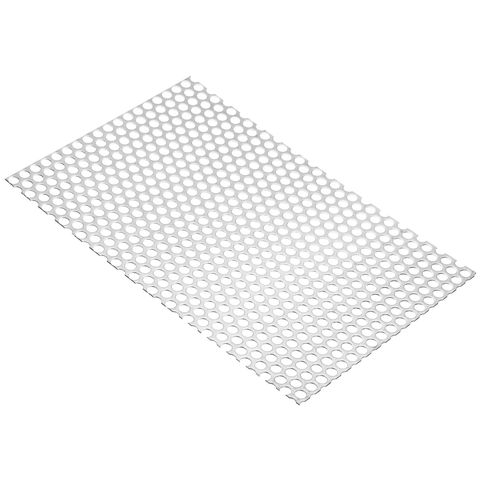 Photo 1 of PATIKIL 11.8" L x 7.9" W Perforated Metal Sheets, 16Ga 0.31" Hole 304 Stainless Steel Mesh Stagger Expanded Perforated Metal Plate for Ventilation Filtration