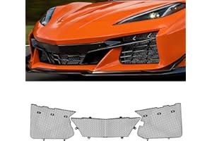 BILLFARO 3Pcs Black Upgraded Front Radiator Guards Grille,Aluminum Body Bumper OEM Style Front Outer Grill Guard Protection Screens Grille Vents Insert Mesh Set for Corvette C8 Z06 2023+/E-Ray 2024+