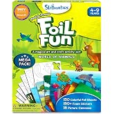 Skillmatics Foil Fun Animals Mega Pack, Foil Art Kit, Gift for Boys &amp; Girls | Travel Toys, 150+ Stickers, DIY Activity Kit, Fine Motor Skills, Mess-Free, Screen-Free, Gifts for Kids Ages 4, 5, 6, 7, 8, 9
