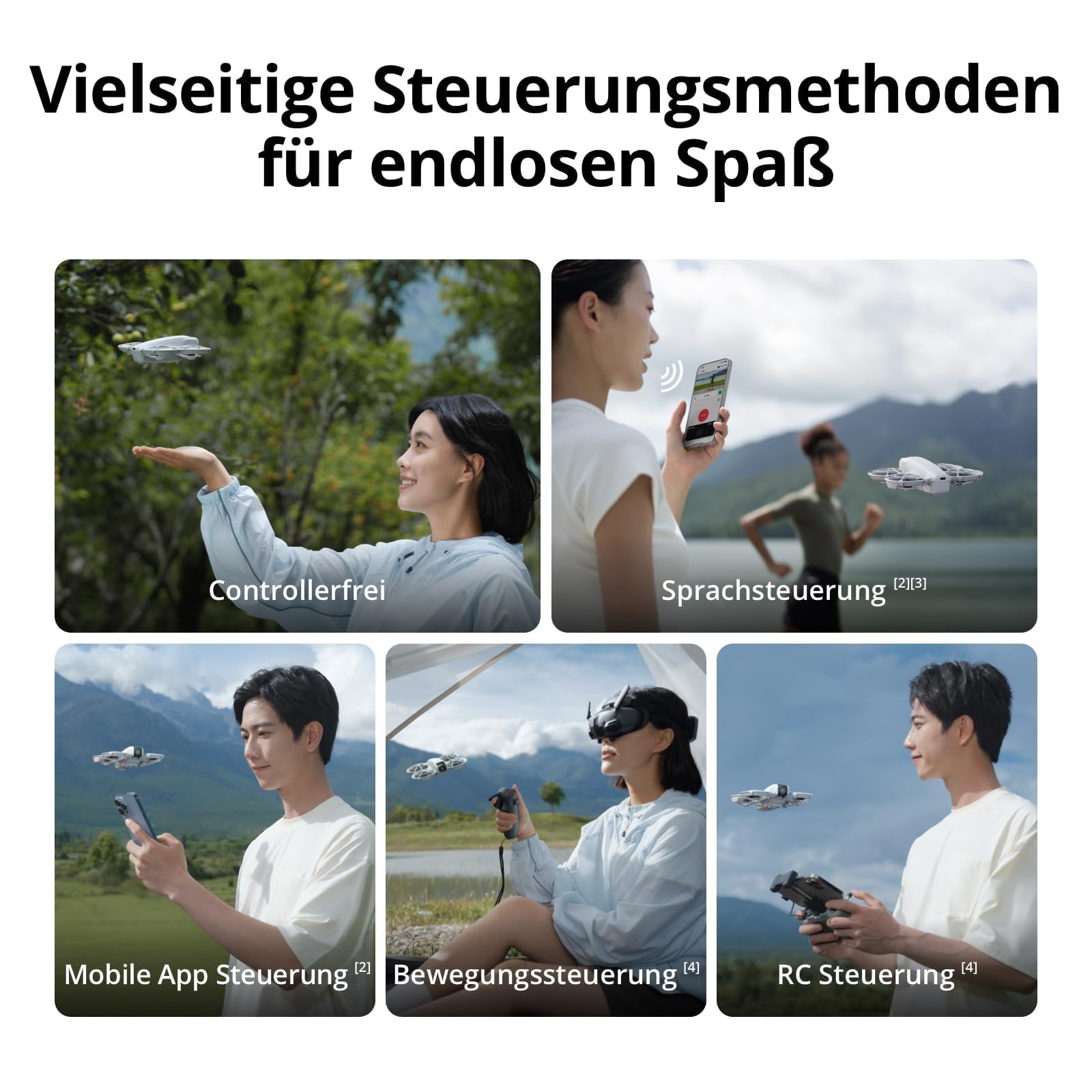 DJI Neo, Mini Drohne mit Kamera 4K UHD Für Erwachsene, 135g, Selbstfliegende Drohne, Motivverfolgung, Handstart, QuickShots, Integrierter Propellerschutz, Quadrocopter, Ohne Controller 6