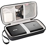 BOVKE Protective Carrying Case for Anker PowerCore+ 26800mAh / Jackery Titan 20100 mAh Portable Charger External Battery Power Bank Wall Charger and Car Charger, Black
