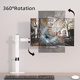 Bracwiser Single Monitor Arm Desk Mount 13-32in VESA 75/100 White view 8