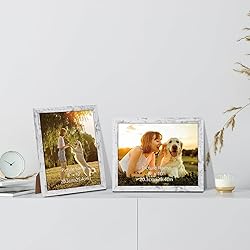 HORLIMER 8x10 Picture Frame Set of 15, Rustic White