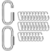 phepetroll M3.5-30 Pack Quick Links Chain Connectors, 1/8″ Galvanized Chain Locking Hooks, 180LBS Heavy Duty Thread Quick Lin