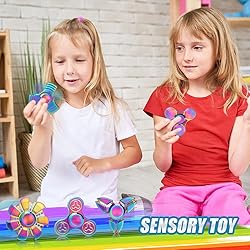 7 Pack Rainbow Fidget Spinners Pack Stress Relief