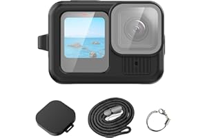 for GoPro HERO13 Black PULUZ Silicone Protective Case Cover with Wrist Strap & Lens Cover (Black)