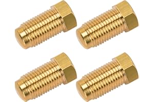ERETOW Brake Line Plugs for Dune Buggy, 10mm 1.0 Bubble Flare, Threaded Hole Metric Brake Line Plugs Used to Block Unwanted M10 x 1.0 Brake Master Cylinder Line Ports, Pack of 4