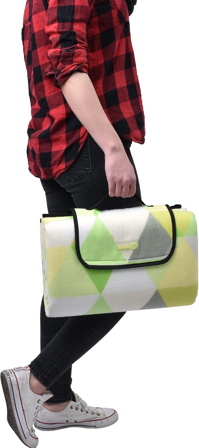 Beautissu Large Picnic Blanket Waterproof 200x200 cm Bella - Image 4