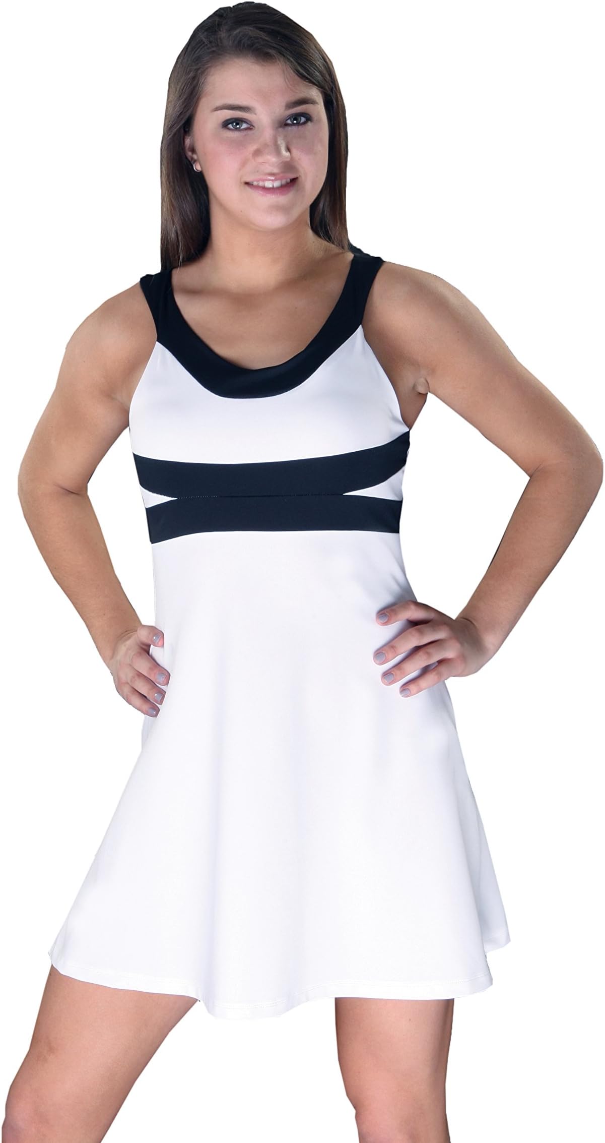 Peachy Tan Juliana Dress White