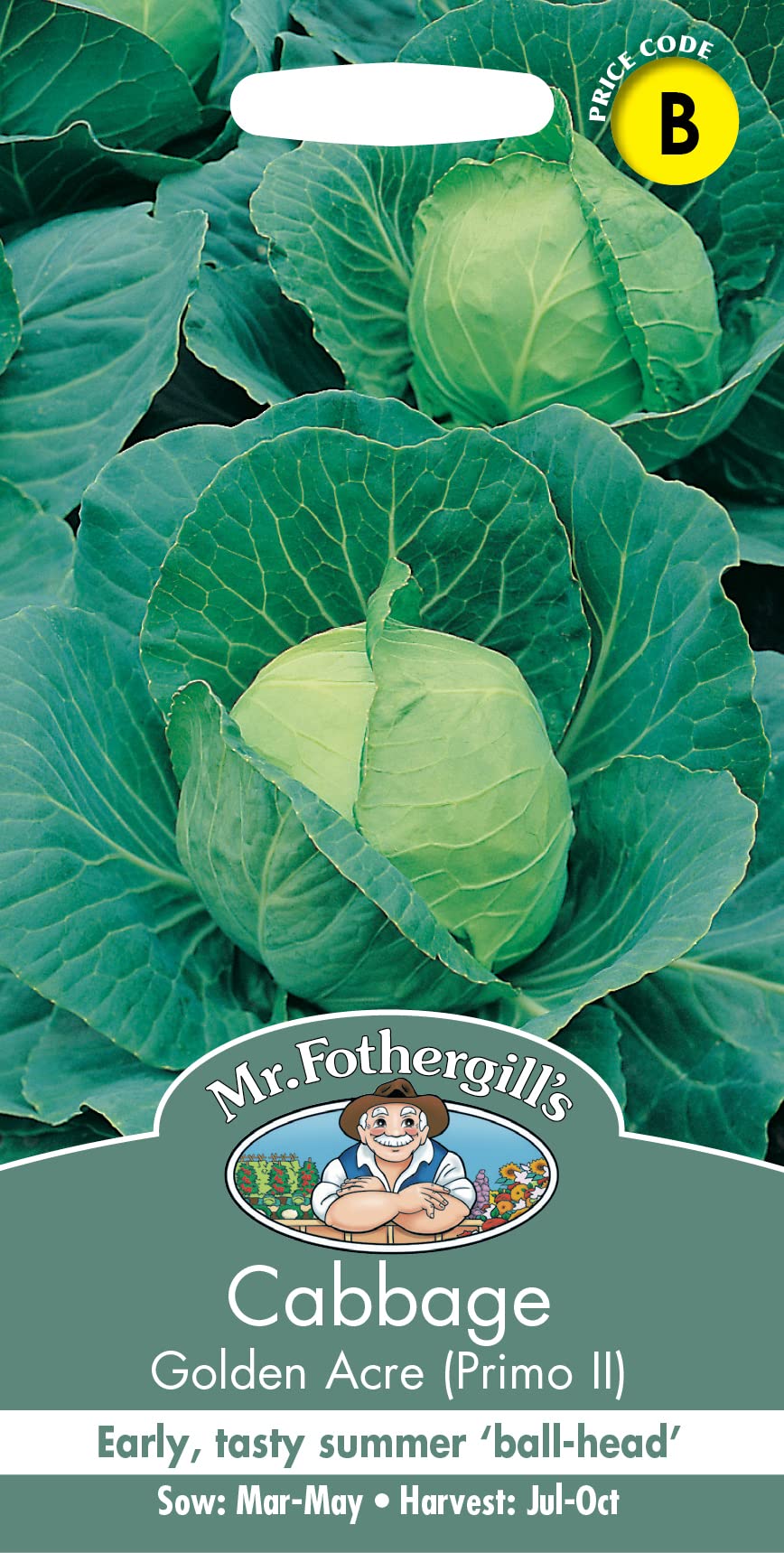 Mr Fothergill's 21254 Vegetable Seeds, Cabbage Golden Acre (Primo II)