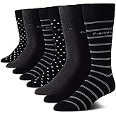 Calvin Klein Mens Dress Socks - 8 Pack Breathable Cotton Blend Work Crew Socks for Men for Casual Business & Formal Wear
