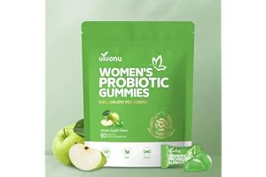 VivoNu Viginal Probiotic for Women, Women Probiotic Gummies, Feminine Balance Gummies, Green Apple Probiotics for Woman Vaginigal Health, Yeast Ph Balance