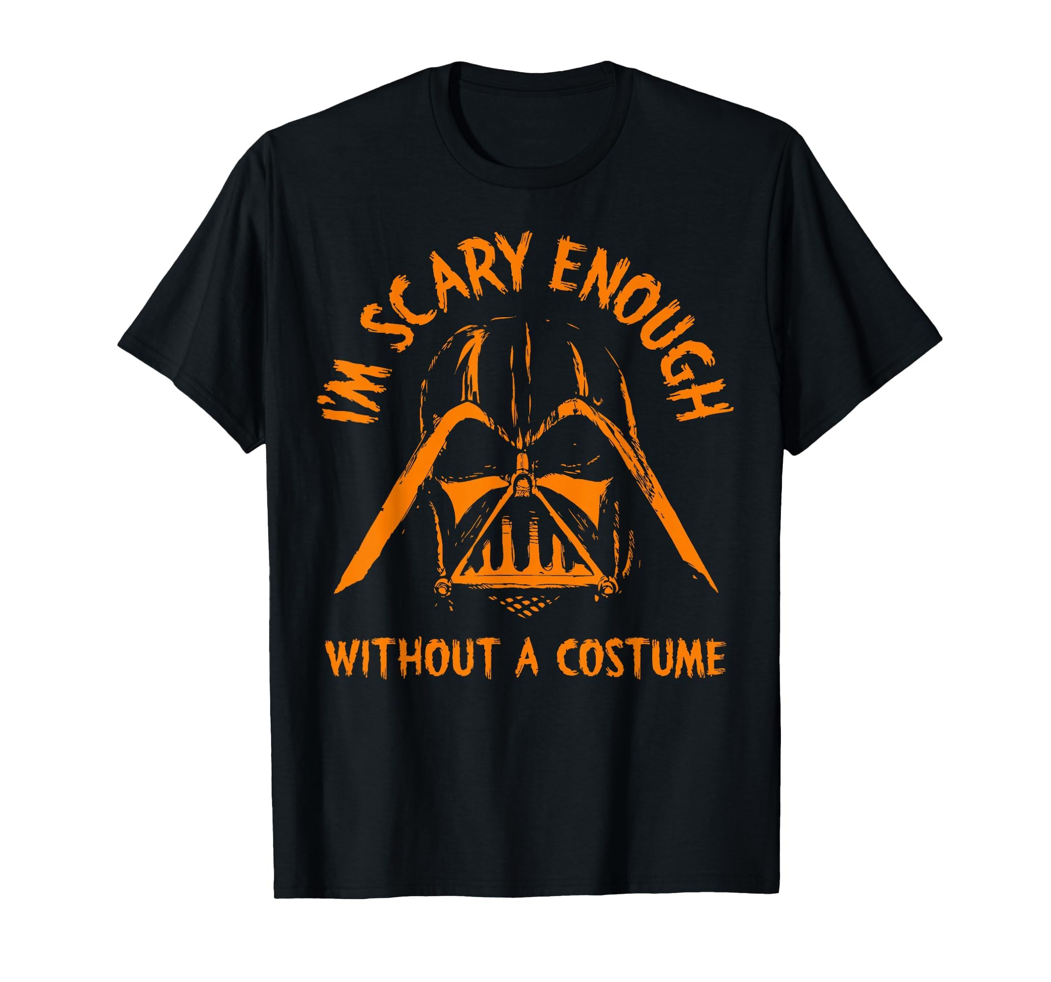 Star Wars Darth Vader Scary Enough With No Costume Halloween T-Shirt, Men, Black, Large