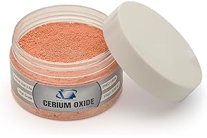 GLASS POLISH PRO 100g (3.52oz) Cerium Oxide, High-Grade Glass Polishing Powder, Enhanced Formula, TREO 85%, 3.5 Microns, Brow