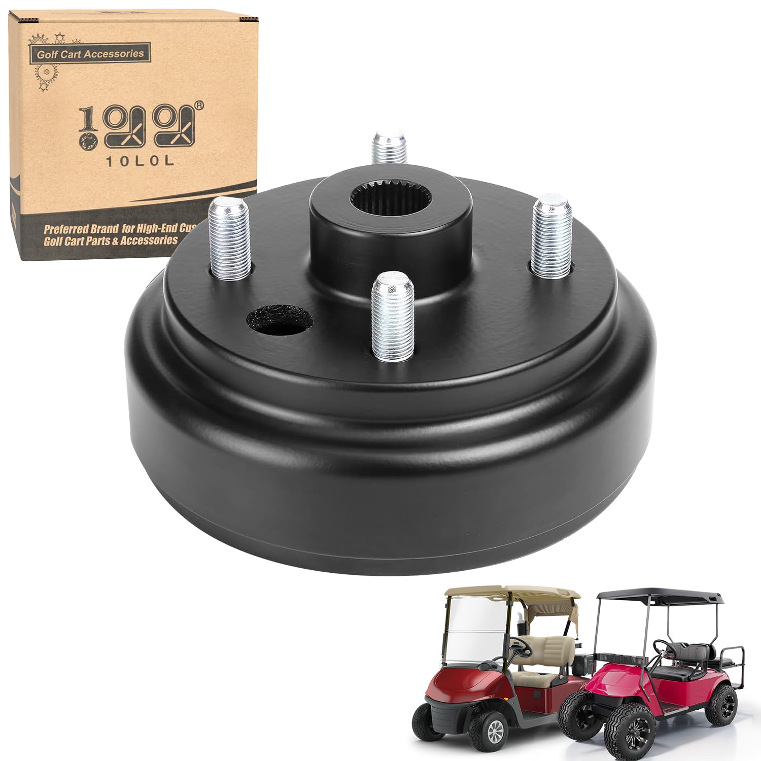 Photo 1 of 10L0L Brake Hub Drum for 4 Cycle Gas EZGO TXT, RXV, Marathon, Medalist, Shuttle 4/6, ST Express/Sport II, MPT, Workhorse, OEM# 21807-G1 21807G1 41843-94