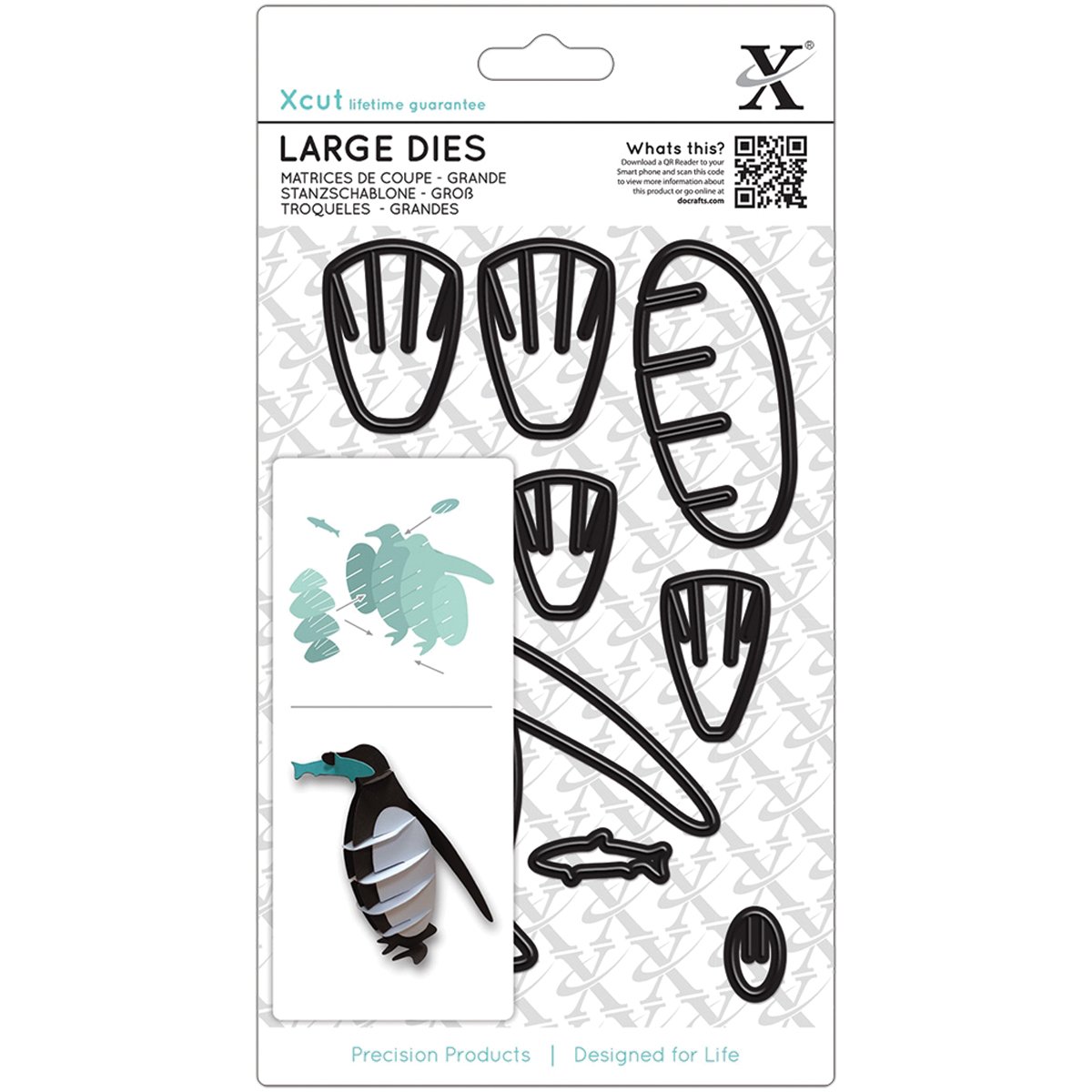 Docrafts 8-Piece 3D Penguin Carbonised Steel Large Dies