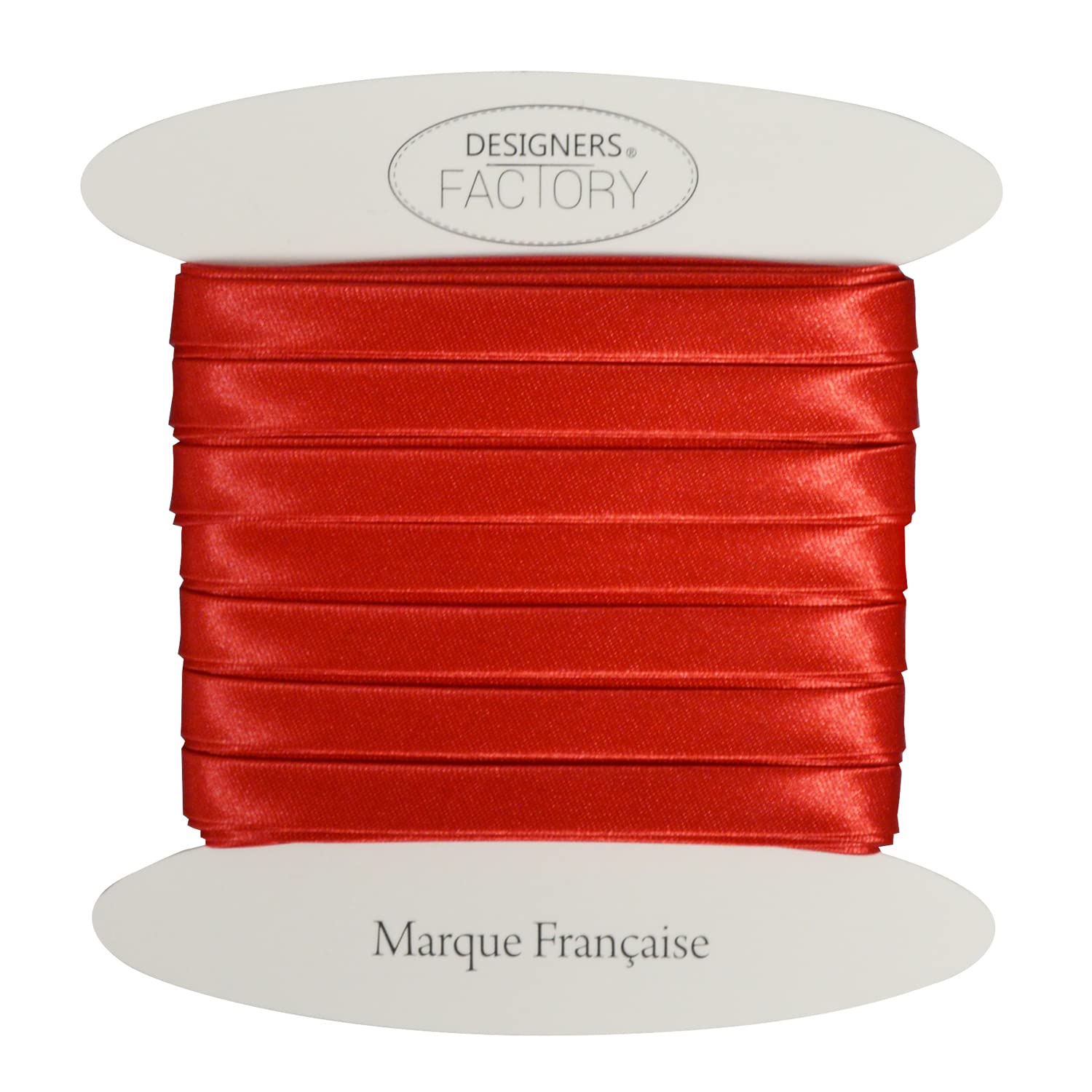 designers-factory Red Satin Bias Binding - Satin Sewing Bias Ideal for Fine Finishes Both Outside of Your Creations and Covering Your Seams. (per 5 metres, Red)