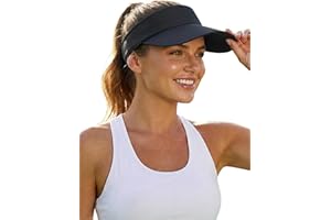 SEAUR Athletic Sun Visor for Women Men Breathable Solid Color Visor Hat UV Protection Adjustable for Tennis Golf Running
