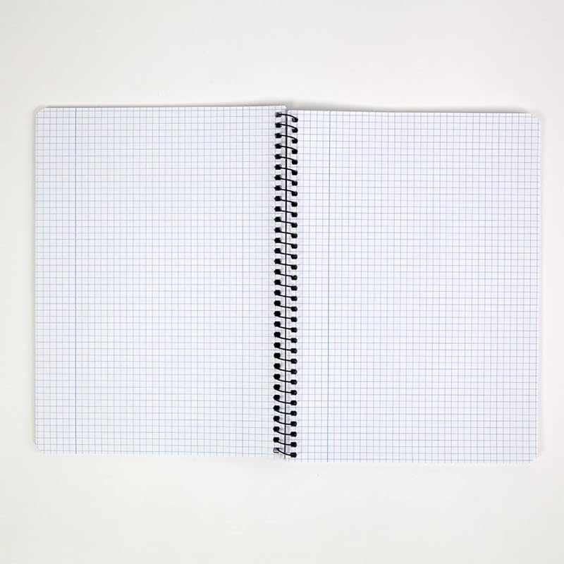 , Cuadernos A5 (4º) Cuadrícula 4x4, Tapa Blanda, 80 Hojas, Pack 5 Libretas, Colores Surtidos