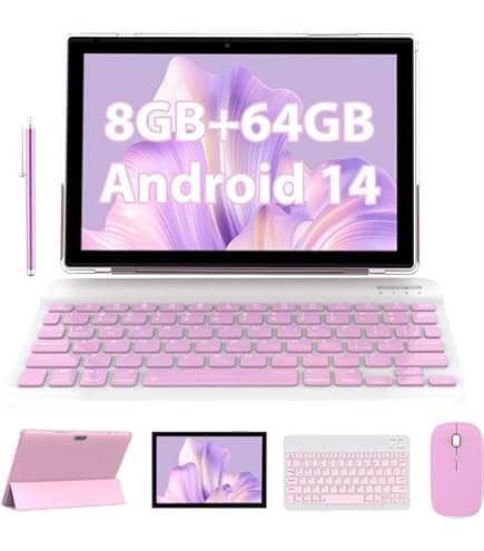 Amazon.com : ZZB 2 in 1 Tablet with Keyboard Case Mouse Stylus Pen