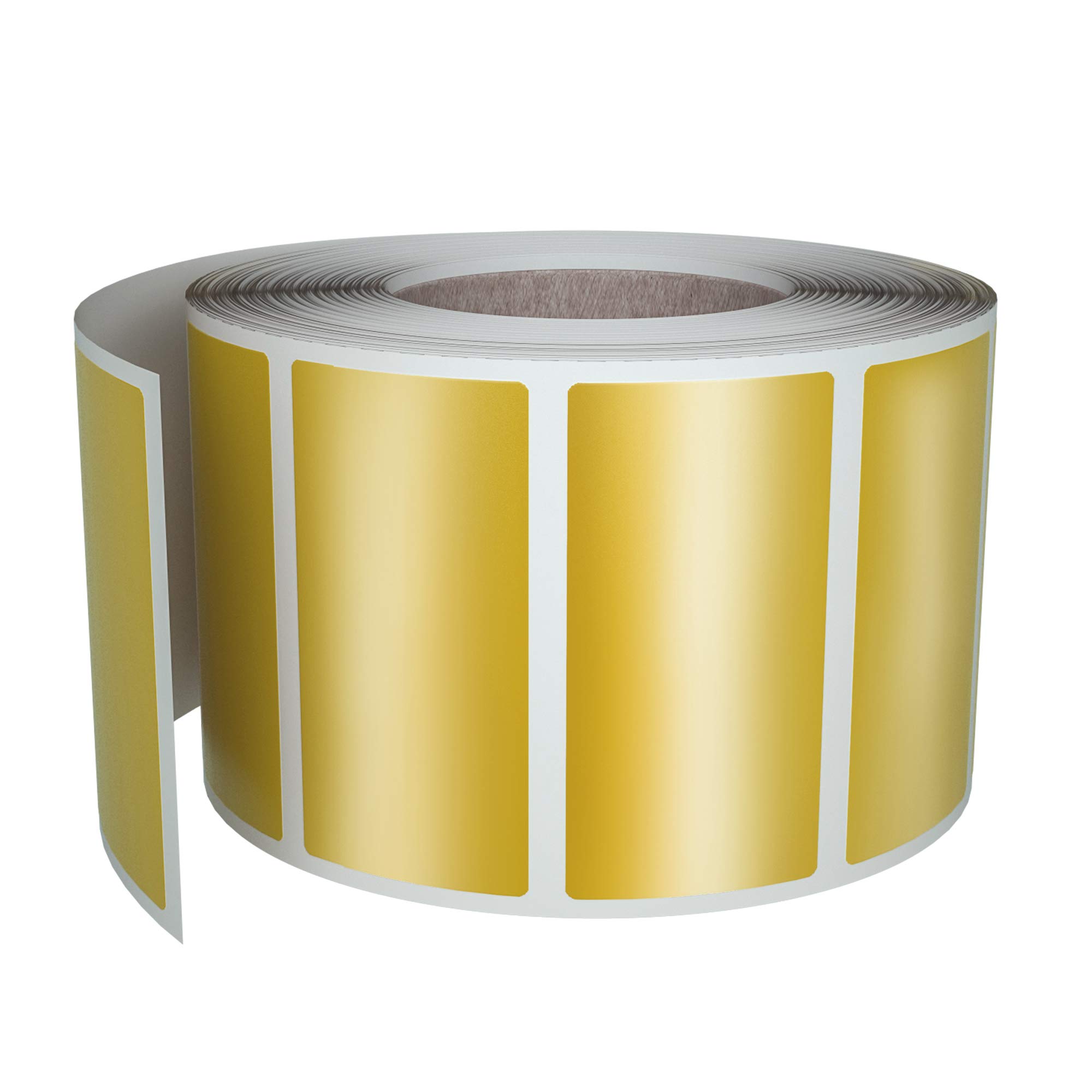 Royal Green Metallic Gold Rectangle Label (40mm x 19mm) Metallic Sticker Roll 4cm x 2cm 500 Pack