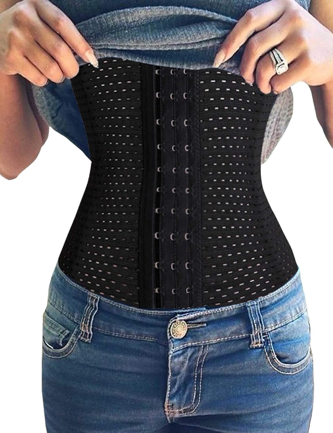 jeans with waist cincher