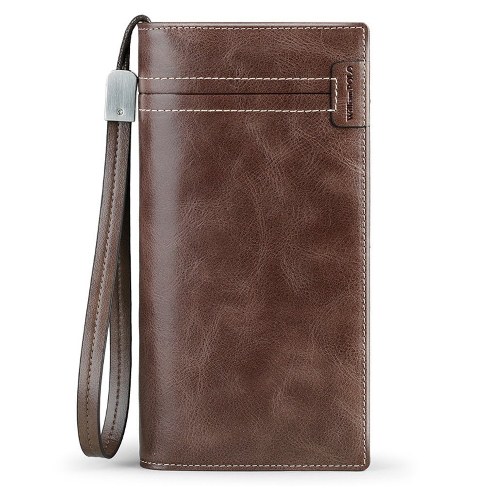 Rfid Blocking Genuine Leather Wallet Men Excellent Travel Credit Card Case Wallets Protector Money