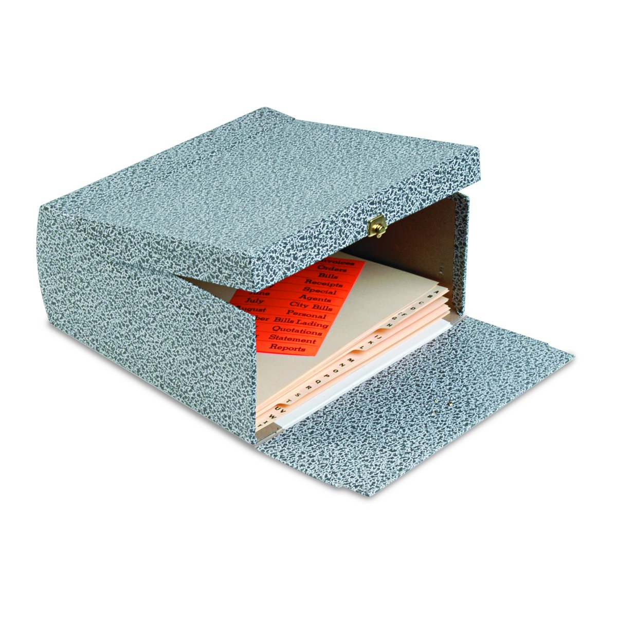 Pendaflex 40578 File Storage Box, Letter, Binder Board, Black/Orange