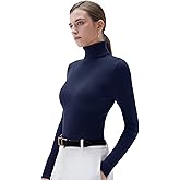 SUUKSESS Women Turtleneck Cashmere Blend Sweater Long Sleeve Shirts Fall Basic Thermal Tops Winter Clothes