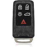 Car Key Fob Remote Keyless Entry Control KR55WK49264 433MHz 5 Button Replacement for 2007-2017 Volvo XC70 V70 V60 V40 XC60 S80 S60