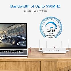 Cat6 Patch Cables 0.5 Foot (6 Pack), Cat 6 Ethernet
