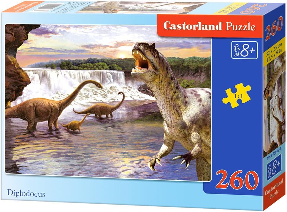 Castorland CSB26999 Classic Diplodocus Jigsaw Puzzle, 260 Pieces Set, Multicolour