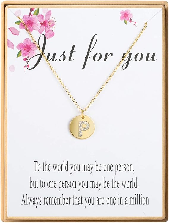 Amazon Sannyra 上品なディスクイニシャルネックレス 18k 本物の金メッキ文字 Aからz 26アルファベットディスクペンダント ネックレス 女性用 誕生日プレゼント ネックレス 通販