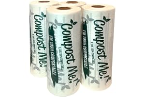 Refresh Packaging Compost Safe Produce Bags - 100% BPI Certified Compost Bag - Green Bag for Grocery Storage - Reduces Waste 