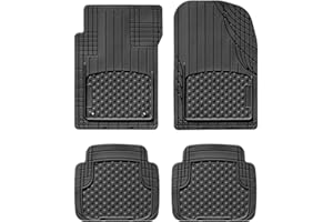 WeatherTech Semi Universal All Weather and Vehicle Trim to Fit Floor Mats - 4-Piece Set Black