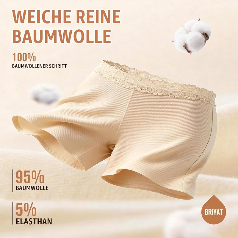 Damen Boxershorts Baumwolle Spitzen Pantys Frauen Unterhosen Shorts
