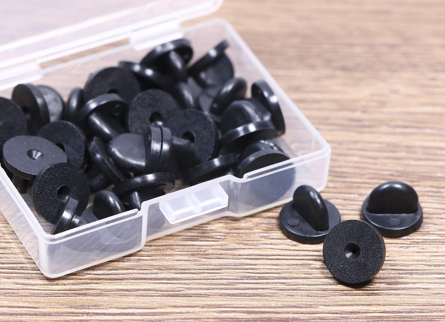 Shapenty Clutch PVC Rubber Pin Backs Keepers Replacement Uniform Badge