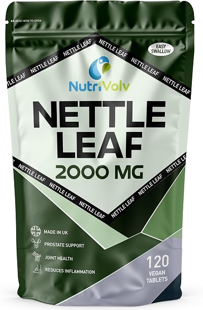 NutriVolv Nettle Leaf Tablets 2000 mg 120 Vegan Non-GMO