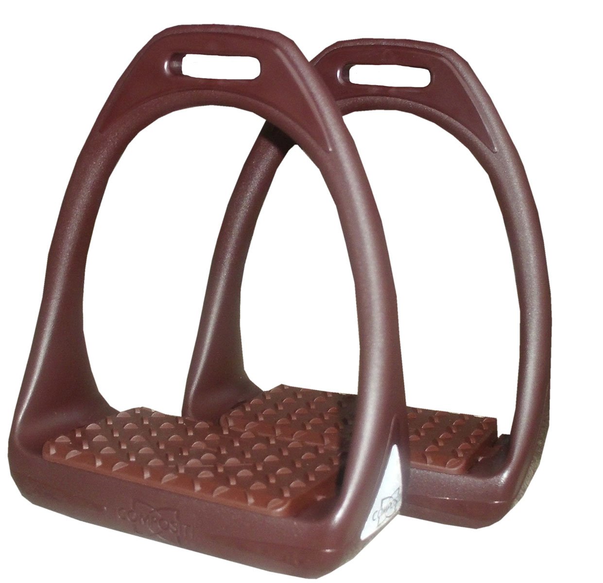 Compositi Reflex Plastic Stirrups Flexible Wide Tread, Brown