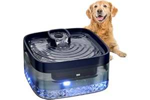 MAILOFY Dog Water Fountain for Large Dogs, 256oz/2Gal/8L Automatic Pet Water Dispenser for Cats, Dog Fountain Water Bowl with Cleaning Tool & Replacement Filters, for S-L Dogs and Multiple Pets (Dark Blue)