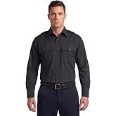 First Class 100% Polyester Long Sleeve Men's Uniform Shirt White