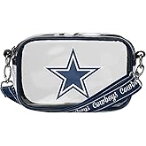 FOCO NFL Womens NFL Team Logo Stripe Clear Crossbody Bag