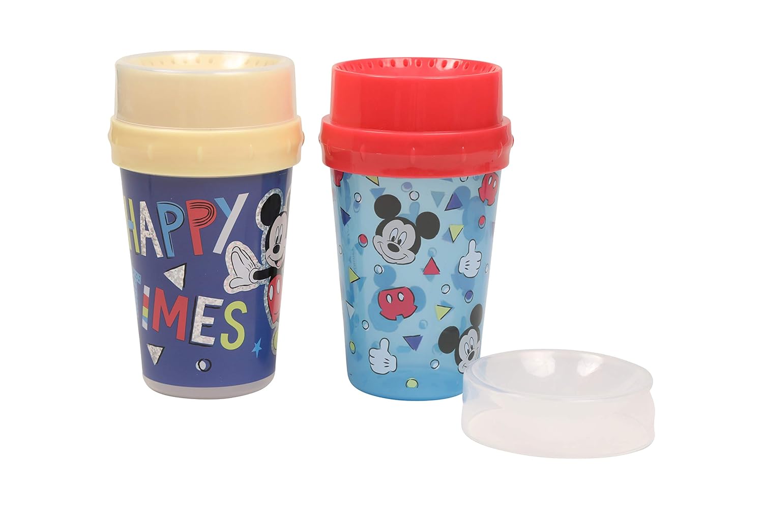 Disney Mickey Mouse 2 Piece 360 Toddler Drinking Cup with Happy Times Prints