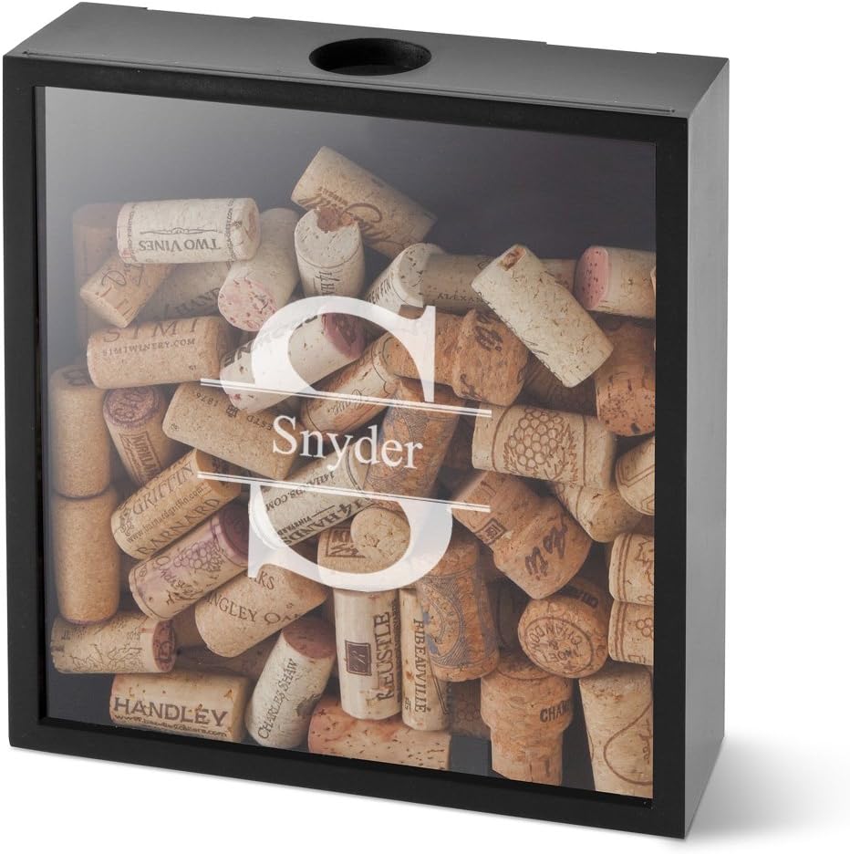 Personalizado Vino Corcho Pantalla Caja de Sombra – con Sello: Amazon.es: Hogar